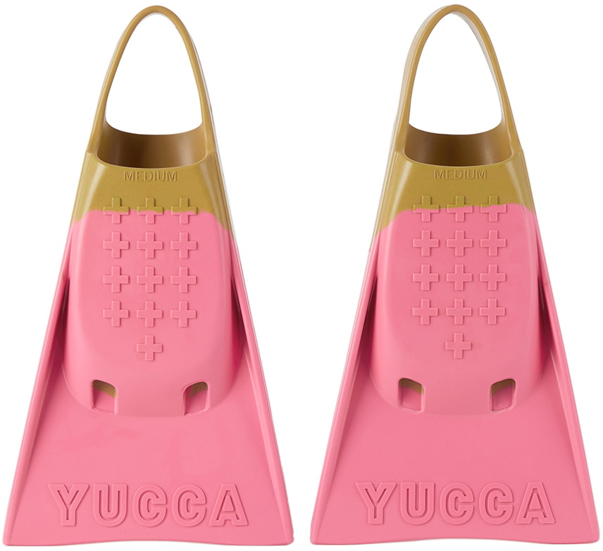 Yucca Fins Brown & Pink Standard Stiffness Medium Fins