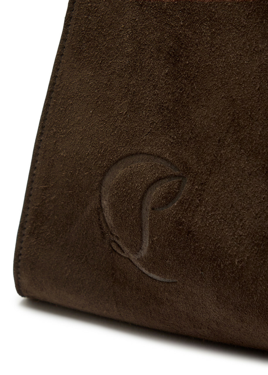 Christian Louboutin Baggy Suede Tote - Dark Brown - One Size