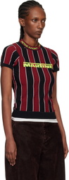 Martine Rose Red & Black Logo Tight T-shirt