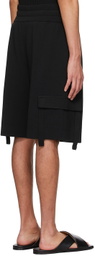 ANDREĀDAMO SSENSE Exclusive Black Viscose Shorts