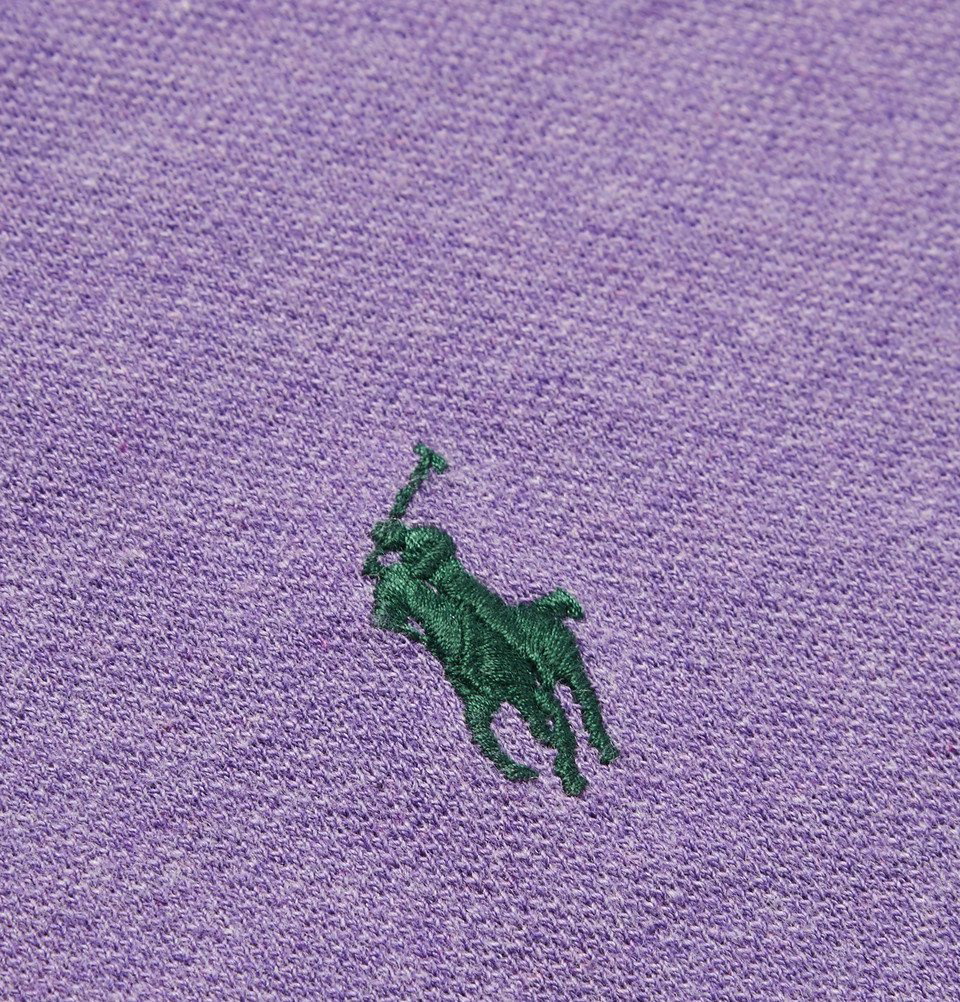 Polo Ralph Lauren icon logo slim fit long sleeve pique polo in
