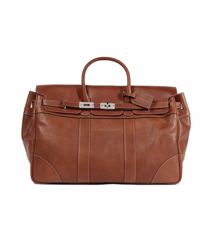 Photo: Brunello Cucinelli - Grained leather duffel bag