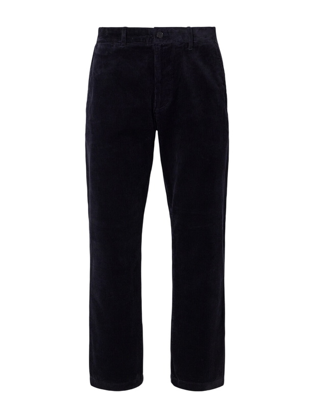 Photo: NN07 - Aden 50004 Straight-Leg Organic Cotton-Corduroy Trousers - Blue