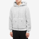 Moncler Men's Borg Zip Through Fleece in White