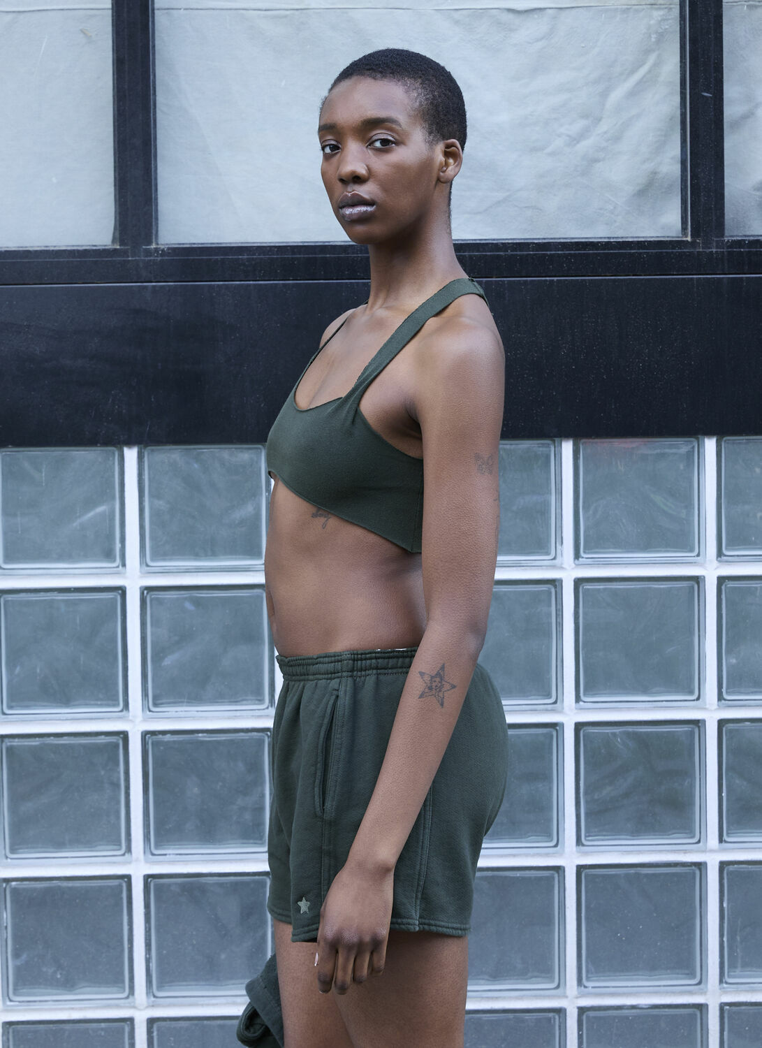 GREG ROSS Raw Cut Bra Top