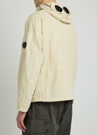 C.P. Company Goggle Hooded Shell Jacket Beige