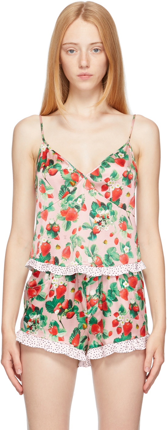 Fleur du Mal Pink Silk Camisole Fleur du Mal