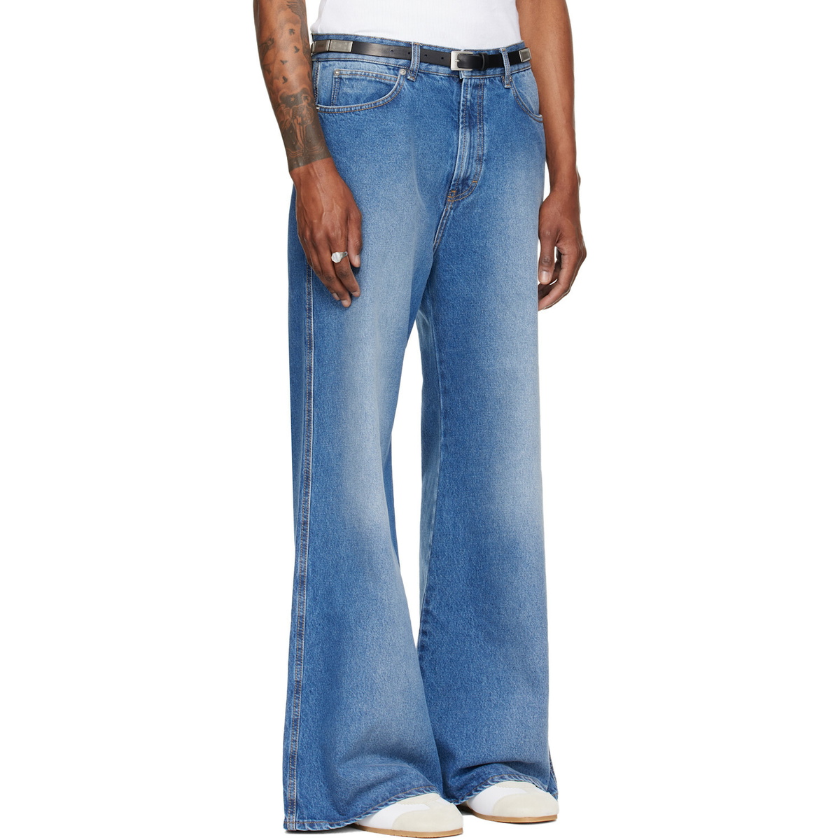 LU'U DAN Blue Denim Phat Jeans