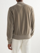 TOM FORD - Cotton-Blend Velour Track Jacket - Brown