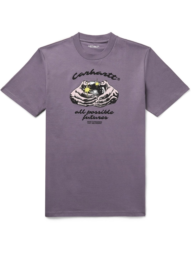 Photo: CARHARTT WIP - Printed Organic Cotton-Jersey T-Shirt - Purple - S