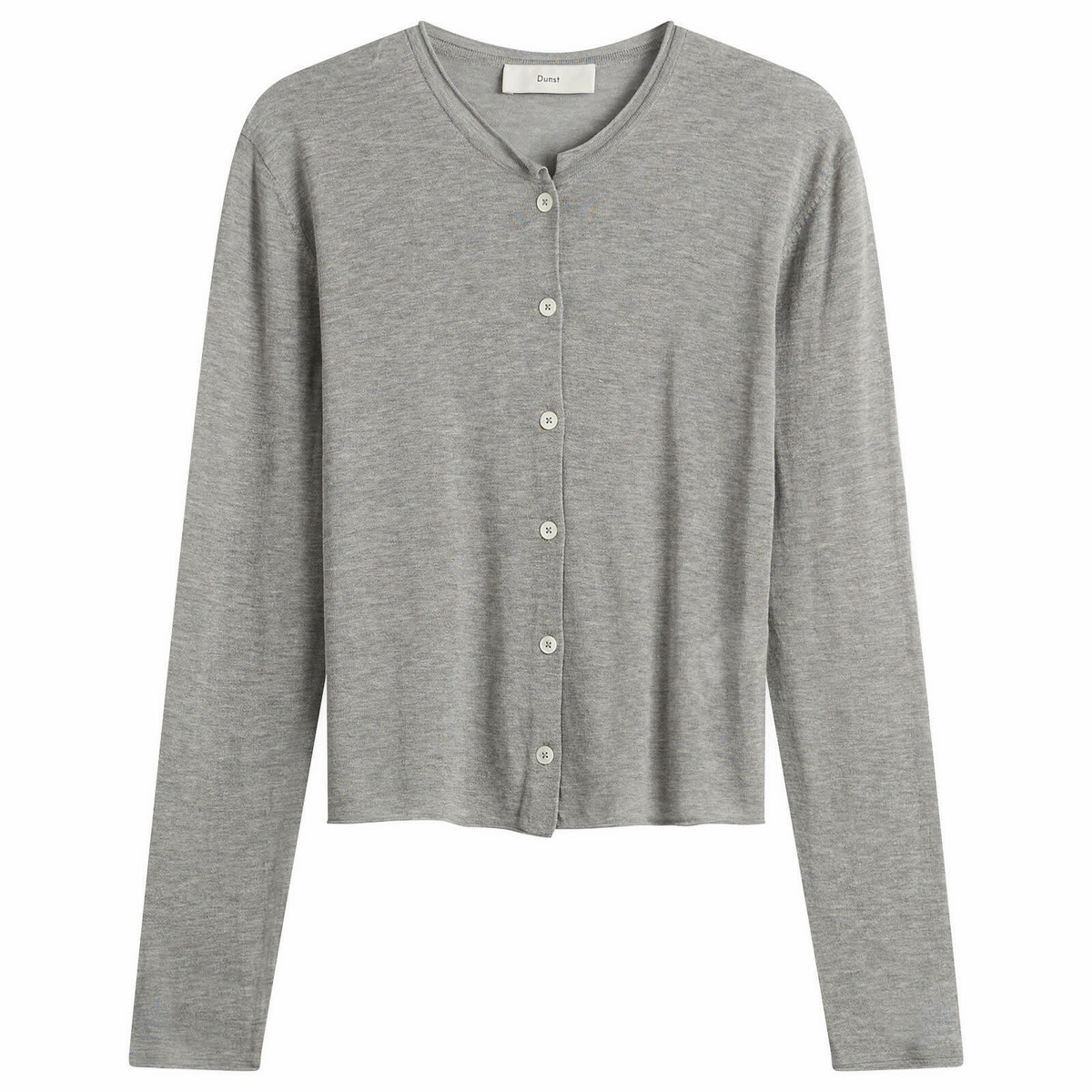 DUNST Women's Cardigan in Melange Grey
