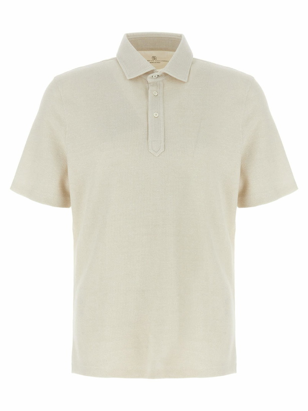 Photo: Brunello Cucinelli Linen Cotton Polo Shirt