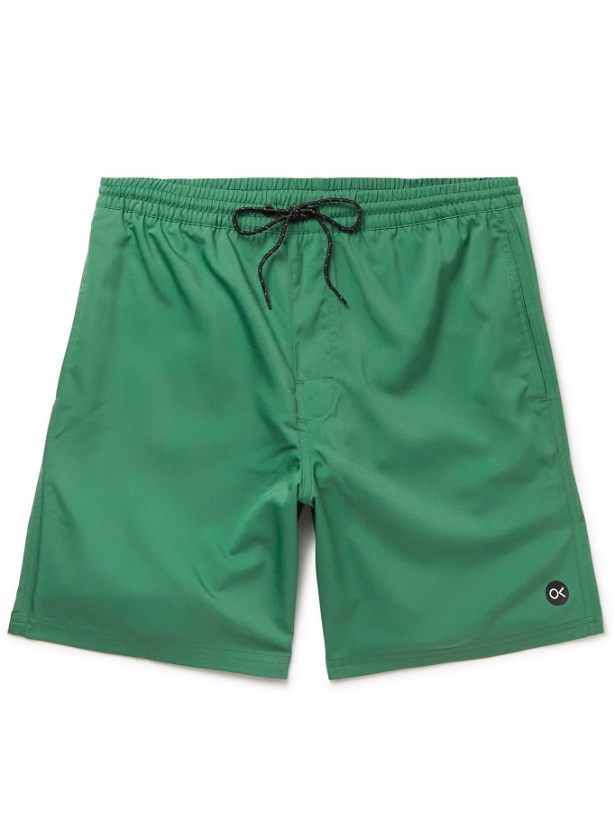 Photo: OUTERKNOWN - Nomadic Volley Logo-Print Recycled Twill Drawstring Shorts - Green