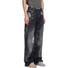 CAMPERLAB Black Distorted Distressed Jeans