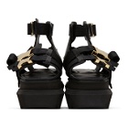 Sacai Black Platform Buckle Sandals