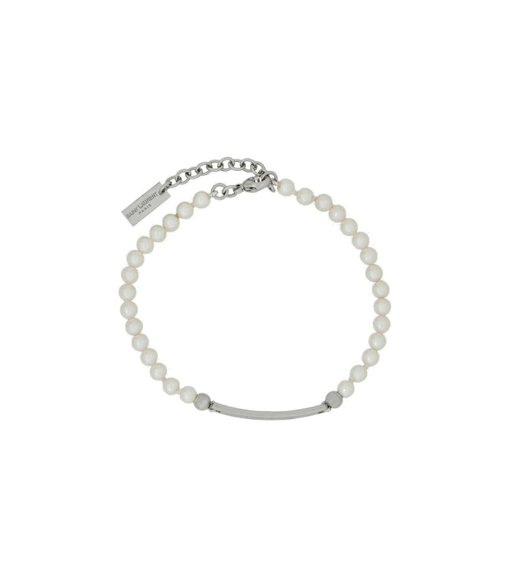 Photo: Saint Laurent - ID faux pearl bracelet