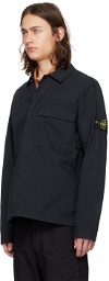 Stone Island Navy Regular Fit Overshirt Jacket