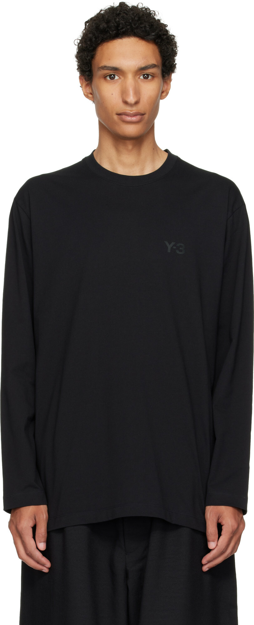 Y-3 Black Logo Long Sleeve T-shirt