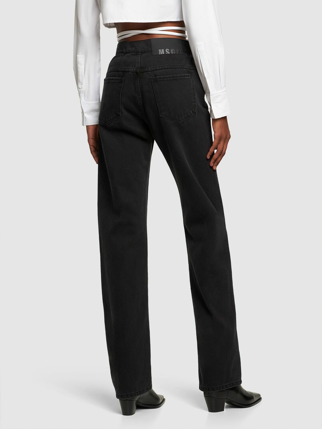 【関税&送料込】Msgm Cotton Jeans MSGM - Cotton Denim Cutout Jeans MSGM