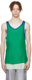 Edward Cuming Green Viscose Tank Top