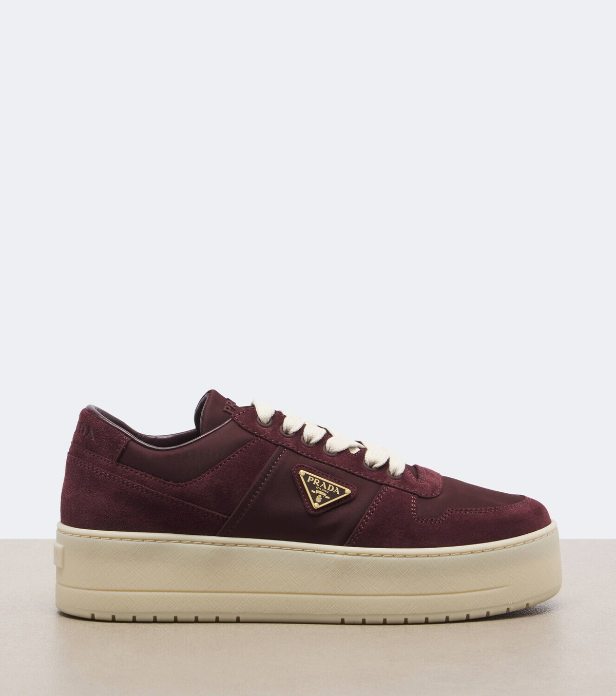 Prada Downtown Bold Re-Nylon and suede sneakers