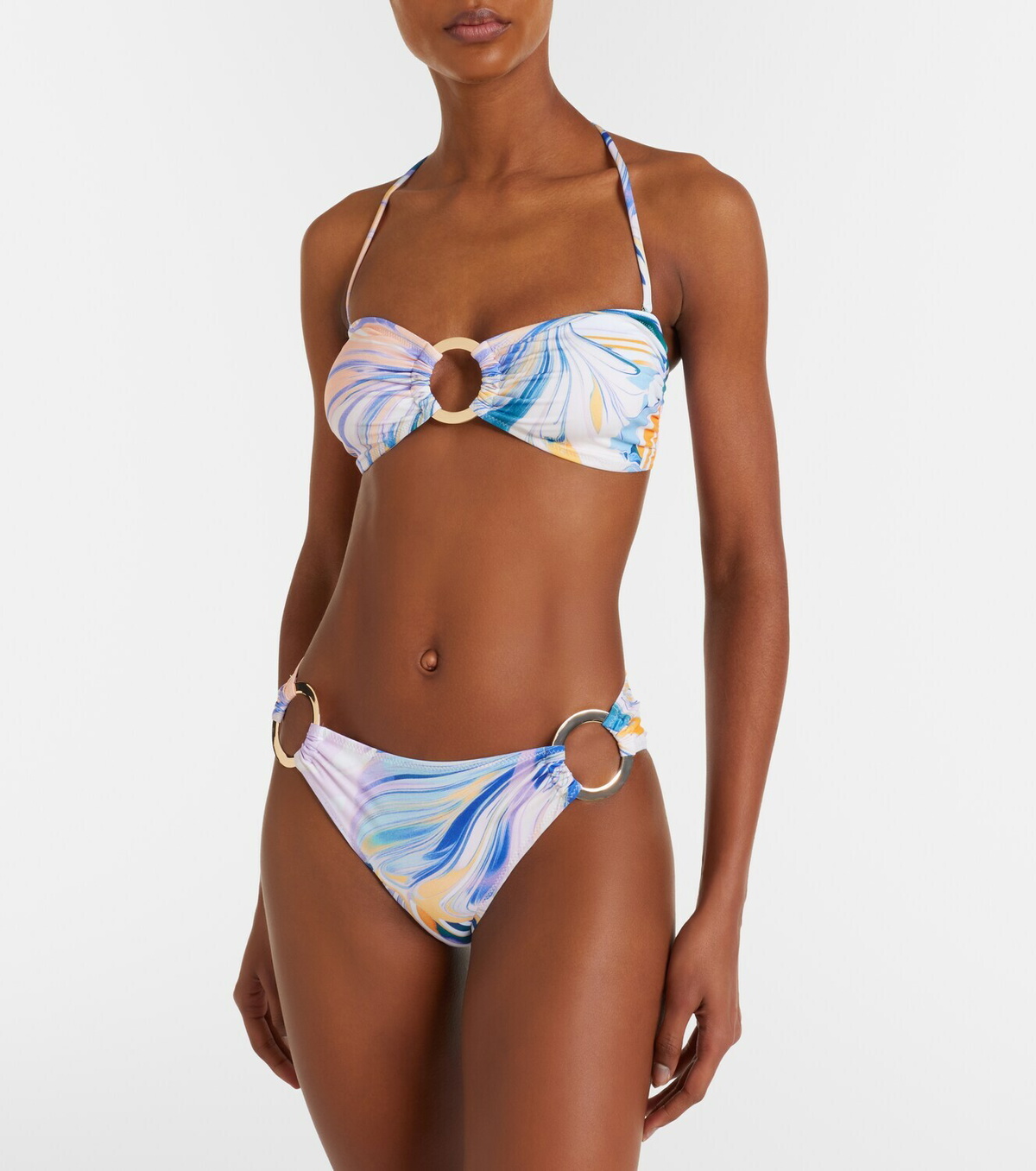 Alexandra Miro Carlotta printed bandeau bikini top