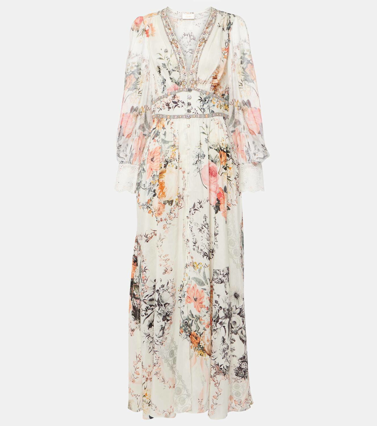 Camilla Floral linen and silk maxi dress Camilla