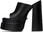 Versace Black Aevitas Platform Mules