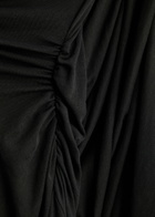 Entire Studios Bound Draped Stretch-cotton Midi Dress Black
