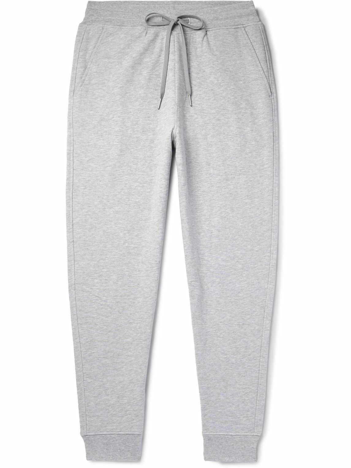 Håndværk - Tapered Organic Pima Cotton-Jersey Sweatpants - Gray Handvaerk