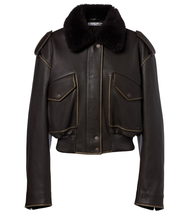Photo: Acne Studios Leather bomber jacket