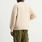 FrizmWORKS Men's Heavy Wool Round Cardigan in Cream