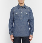 The Workers Club - Slim-Fit Cotton-Chambray Shirt - Blue