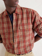 FrizmWORKS - Checked Cotton Shirt - Orange