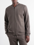 Zimmerli - Cotton-Blend Jersey Zip-Up Overshirt - Brown