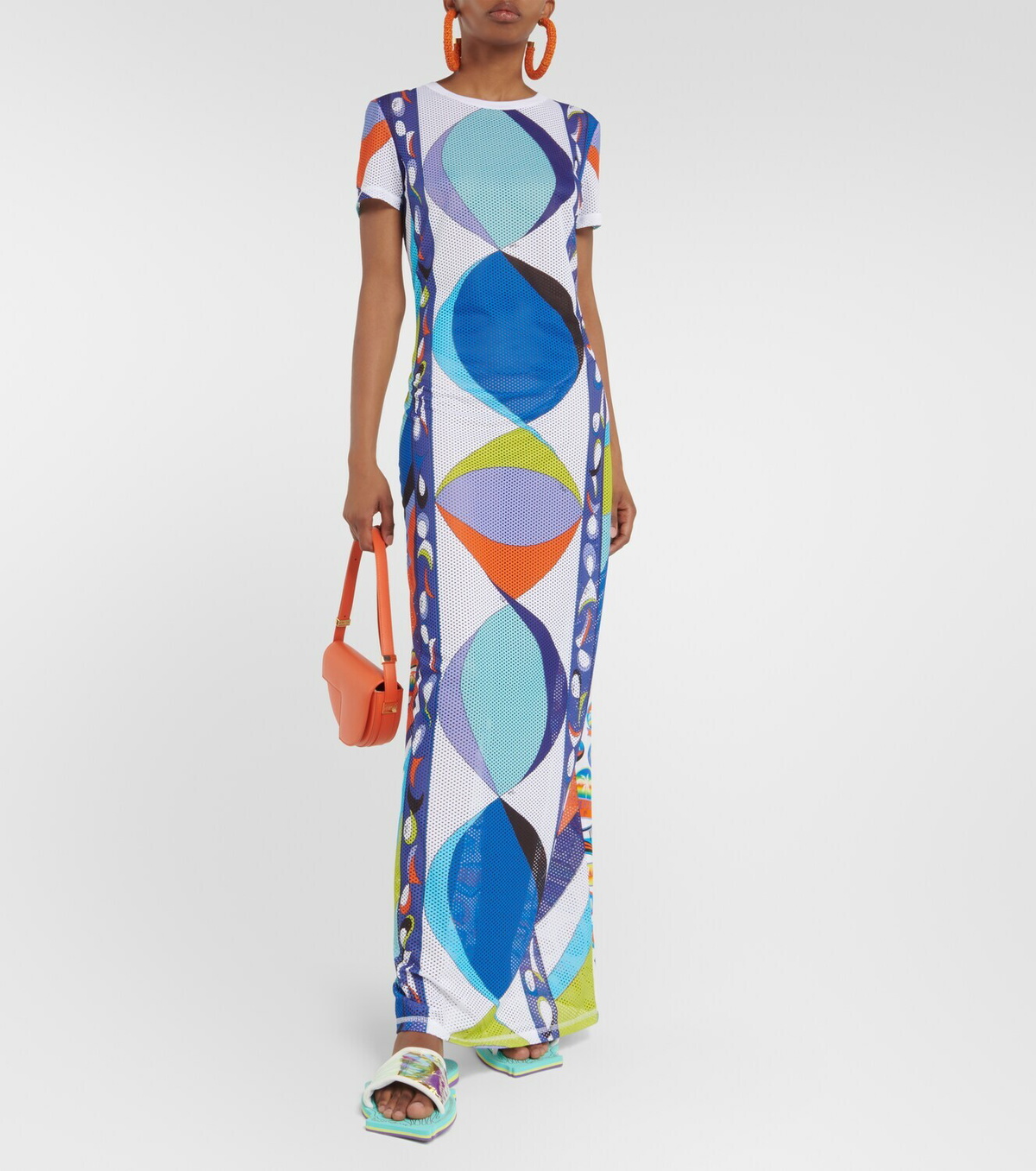 Pucci Printed twill slides