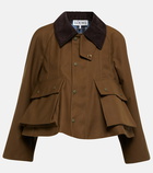 Loewe Collared cropped cotton parka