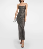 Giuseppe di Morabito Embellished bustier mesh gown