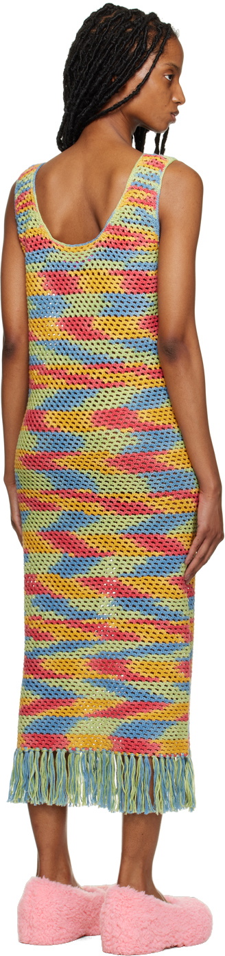 The Elder Statesman Multicolor Bridle Midi Dress