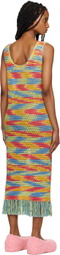 The Elder Statesman Multicolor Bridle Midi Dress