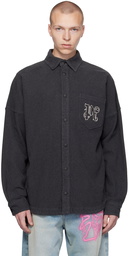 Palm Angels Gray Monogram Shirt