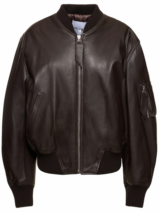 Photo: THE ATTICO - Anja Oversize Leather Bomber Jacket