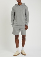 Boss Waffle Hooded Cotton-blend Sweatshirt Grey