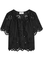 Matteau Broderie Anglaise Cotton Blouse Black