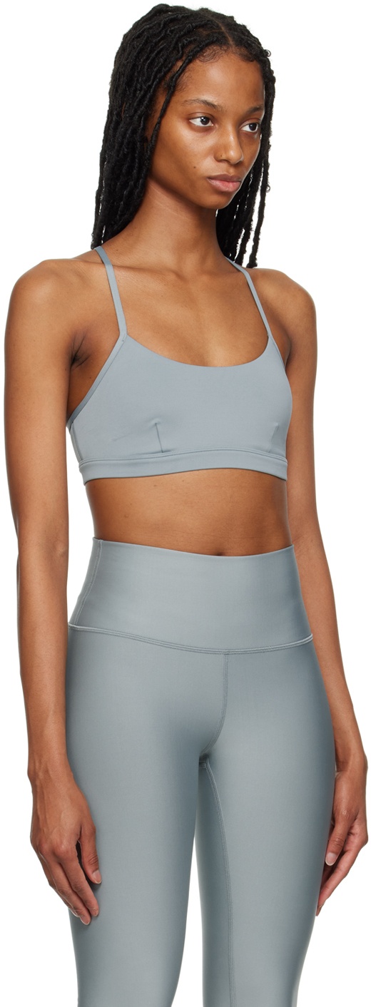 Womens Alo Yoga grey Airlift Intrigue Sports Bra