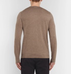 Theory - Lievos Slim-Fit Mélange Cashmere Sweater - Brown