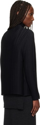 ISSEY MIYAKE Black Wooly Pleats Cardigan