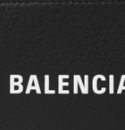 Balenciaga - Logo-Print Textured-Leather Zip-Around Wallet - Men - Black