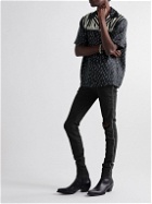 AMIRI - Skinny-Fit Distressed Crystal-Embellished Jeans - Black