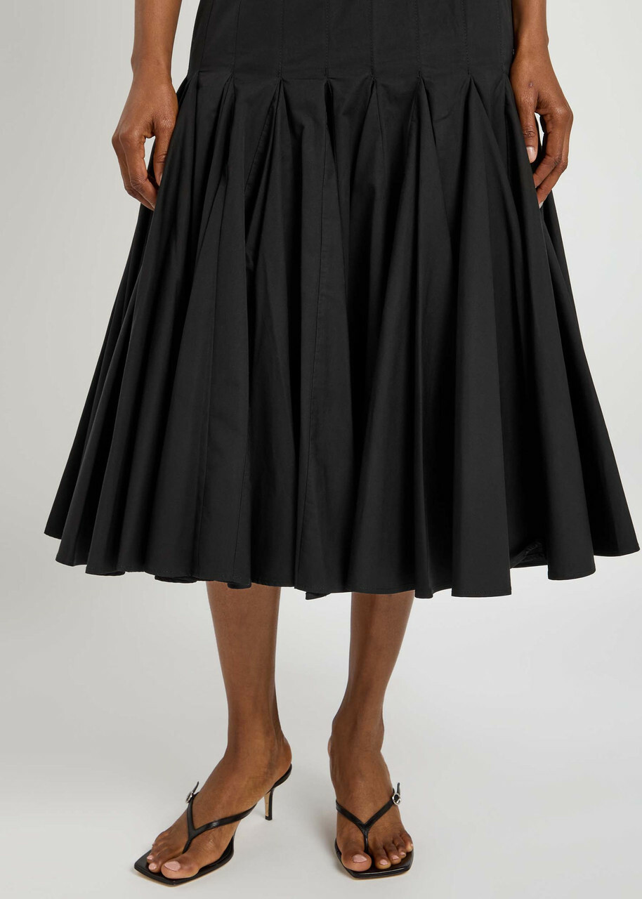 Jacquemus Le Robe Agave Cotton-poplin Midi Dress Black Jacquemus